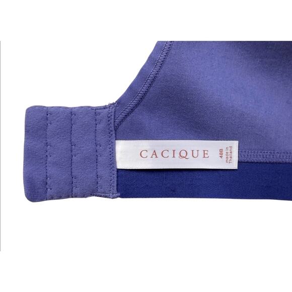 Lane Bryant Cacique Bra 48B Cotton Collection Lightly Lined No Wire Lavender - Picture 5 of 9